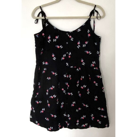 NWT Levis Black Island Print Summer Strappy Sundress Sleeveless Button Down Sz M - Picture 2 of 10